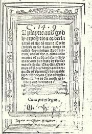 Tapa de A playne and godly exposytion or declaration of the commune crede