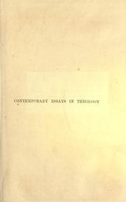 Tapa de Contemporary essays in theology
