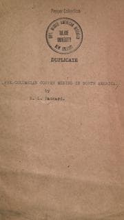 Tapa de Pre-Columbian copper mining in North America