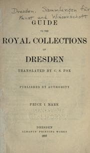 Tapa de GUIDE TO THE ROYAL COLLECTIONS OF DRESDEN