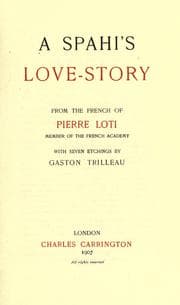 Tapa de A Spahi's love-story