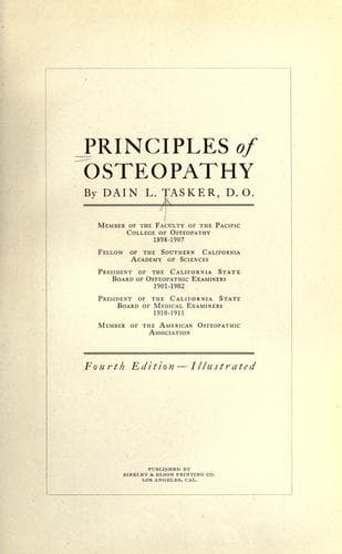 Tapa de Principles of osteopathy