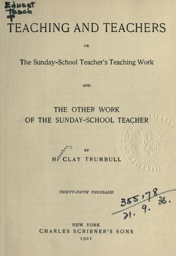 Tapa de Teaching and Teachers, or