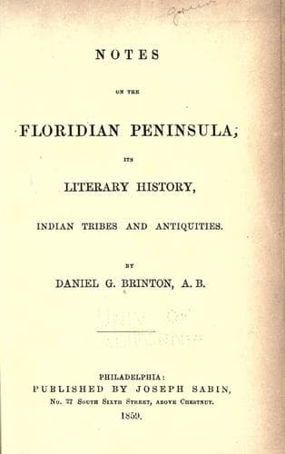 Tapa de Notes on the Floridian Peninsula