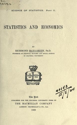 Tapa de Statistics and economics