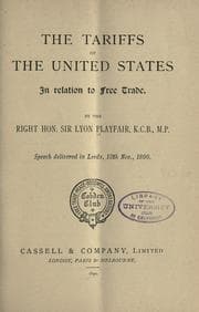 Tapa de The tariffs of the United States in relation to free trade