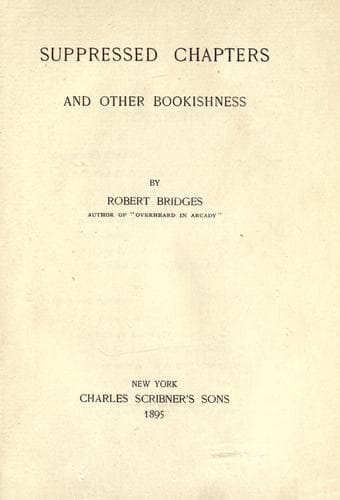 Tapa de Suppressed chapters and other bookishness.