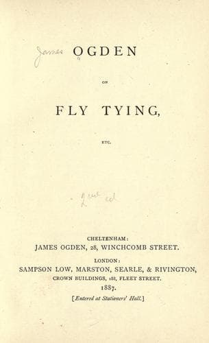 Tapa de Ogden on fly tying, etc