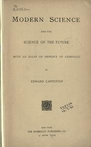 Tapa de Modern science and the science of the future