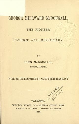 Tapa de George Millward McDougall