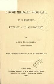 Tapa de George Millward McDougall