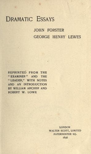Tapa de Dramatic essays