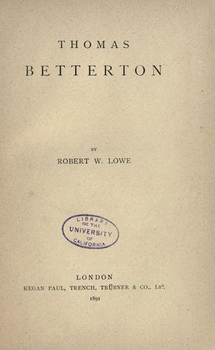 Tapa de Thomas Betterton