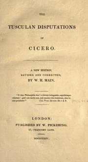 Tapa de The Tusculan disputations of Cicero