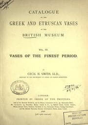 Tapa de Catalogue of the Greek and Etruscan vases in the British Museum