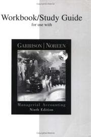 Tapa de Workbook/Study Guide for use with Managerial Accounting