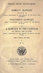 Tapa de Three Irish glossaries