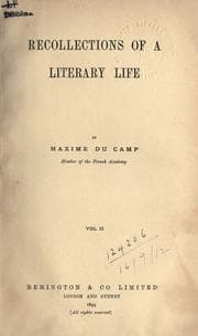 Tapa de Recollections of a literary life