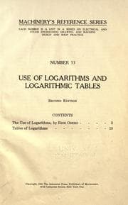 Tapa de Use of logarithms and logarithmic tables