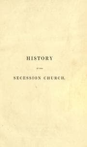 Tapa de History of the Secession church