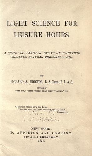 Tapa de Light science for leisure hours