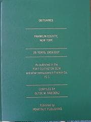 Tapa de Obituaries Franklin County, New York, 1959-1987, FC1