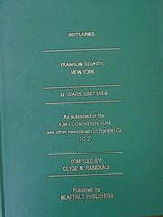 Tapa de Obituaries Franklin County, New York, 1887-1958, FC2