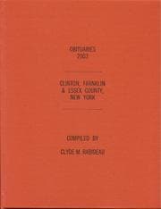 Tapa de Obituaries 2003, Clinton, Franklin & Essex County, New York