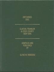 Tapa de Obituaries 2001, Clinton, Franklin & Essex County, New York