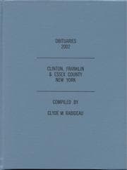 Tapa de Obituaries 2002, Clinton, Franklin & Essex County, New York