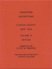 Tapa de Headstone Inscriptions, Volume III