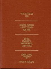 Tapa de 1996 Vital Statistics, Clinton, Franklin & Essex County, New York