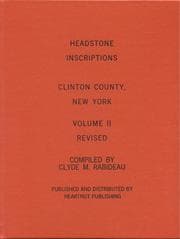 Tapa de Headstone Inscriptions, Volume II