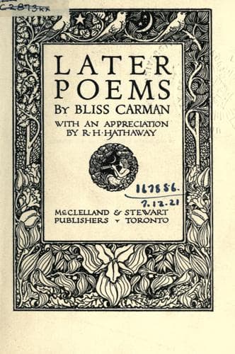 Tapa de Later poems.