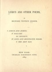 Tapa de Lyrics and other poems