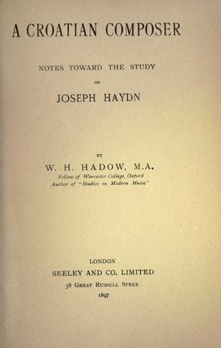 Tapa de A Croatian composer