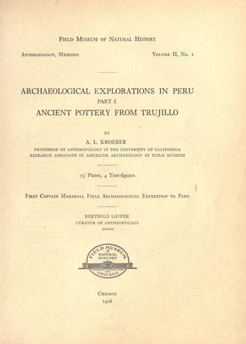 Tapa de Archaeological explorations in Peru