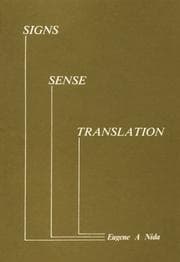 Tapa de Signs, sense, translation