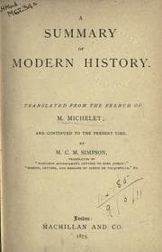 Tapa de A summary of modern history
