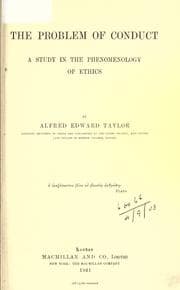 Tapa de The problem of conduct