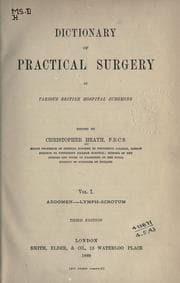Tapa de Dictionary of practical surgery