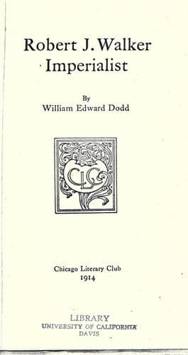 Tapa de Robert J. Walker, imperialist