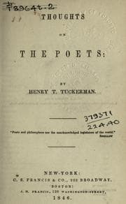 Tapa de Thoughts on the poets