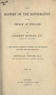 Tapa de History of the reformation of the Church of England