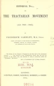 Tapa de Historical notes on the Tractarian Movement