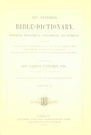 Tapa de The imperial Bible-dictionary