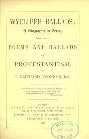 Tapa de Wycliffe ballads