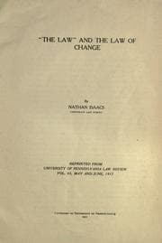Tapa de "The Law" and the law of change