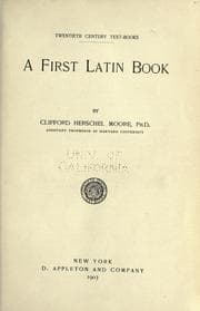 Tapa de A first Latin book