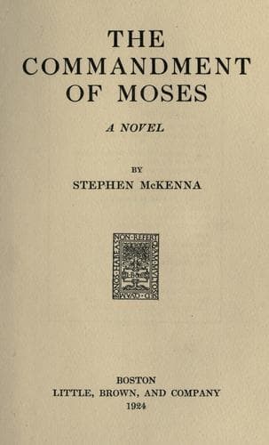 Tapa de The commandment of Moses